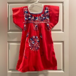 Like new! Hand embroidered girls dress! Size 2.